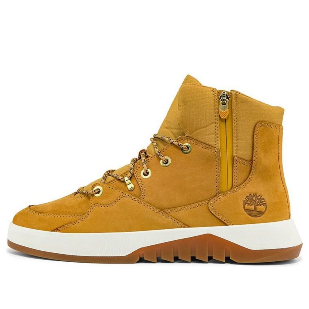 Timberland Men's Brown Supaway Side Zip Boots 'Wheat Nubuck' size 10 - Picture 3 of 10